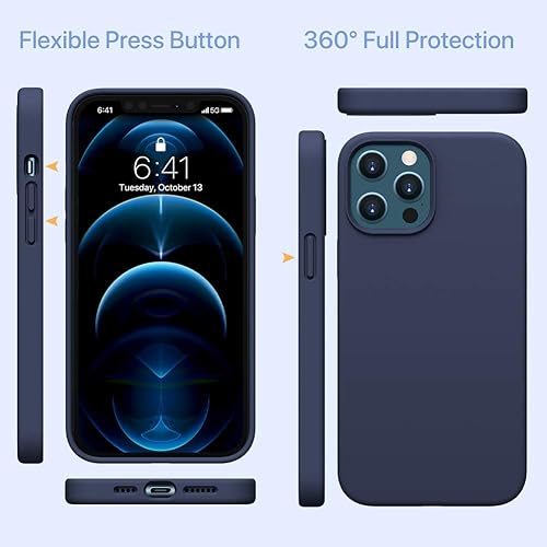 Miniatura 143 de Miracase - Funda diseñada para iPhone 11 con protector de pantalla, funda de goma de silicona líquida, protección total contra caídas y a prueba