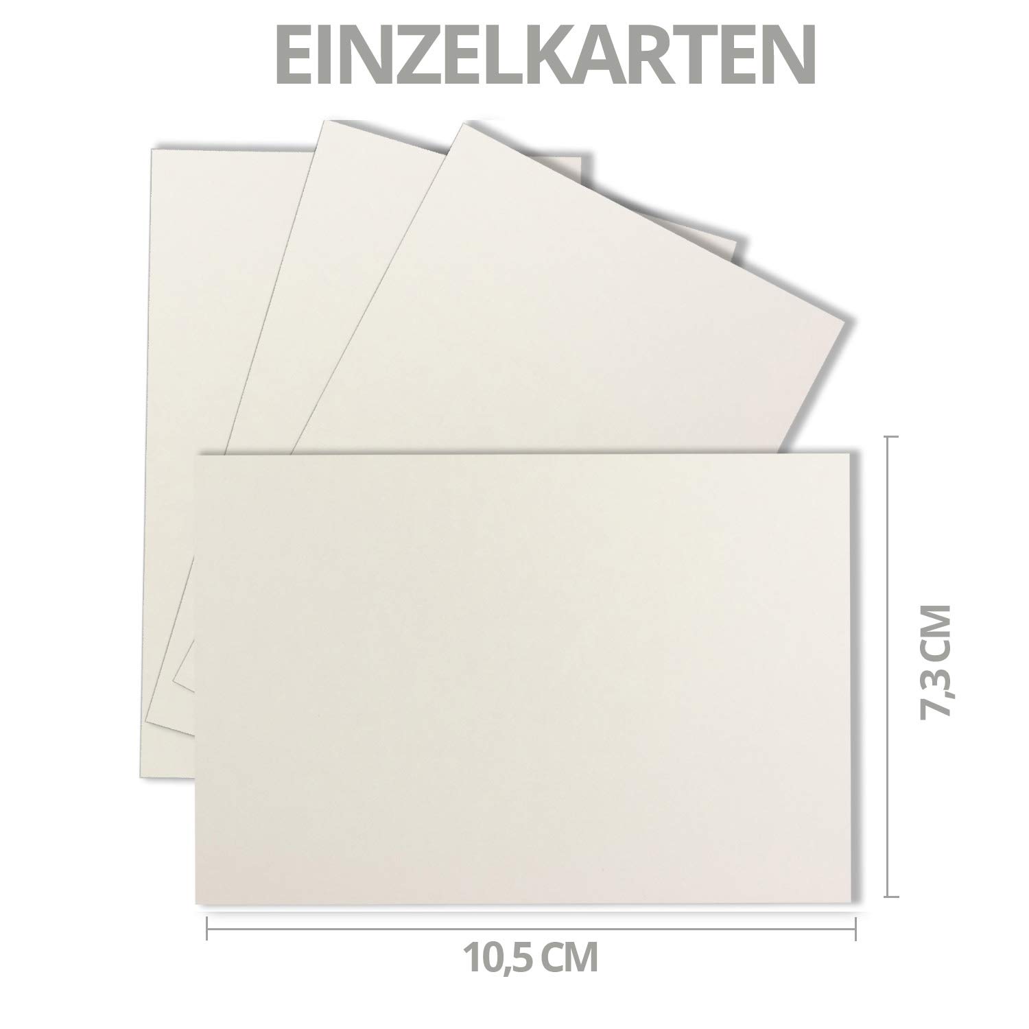 FarbenFroh by GUSTAV NEUSER Set of 25 Cards with Envelopes, DIN A7 10.5 x 7.3 cm, Natural White with Envelopes C7 - Image 2