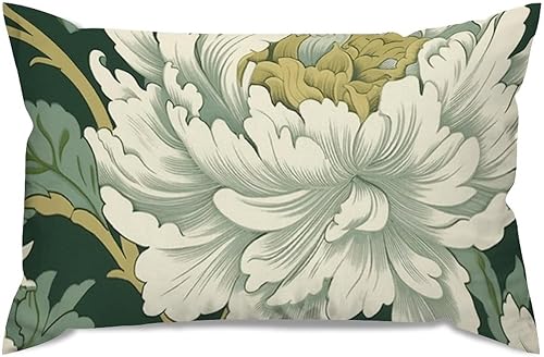 Vista 820 de ArogGeld Chinoiserie - Fundas de almohada escénicas asiáticas, estilo asiático, funda de almohada azul y verde Kelly, funda de cojín para decoración