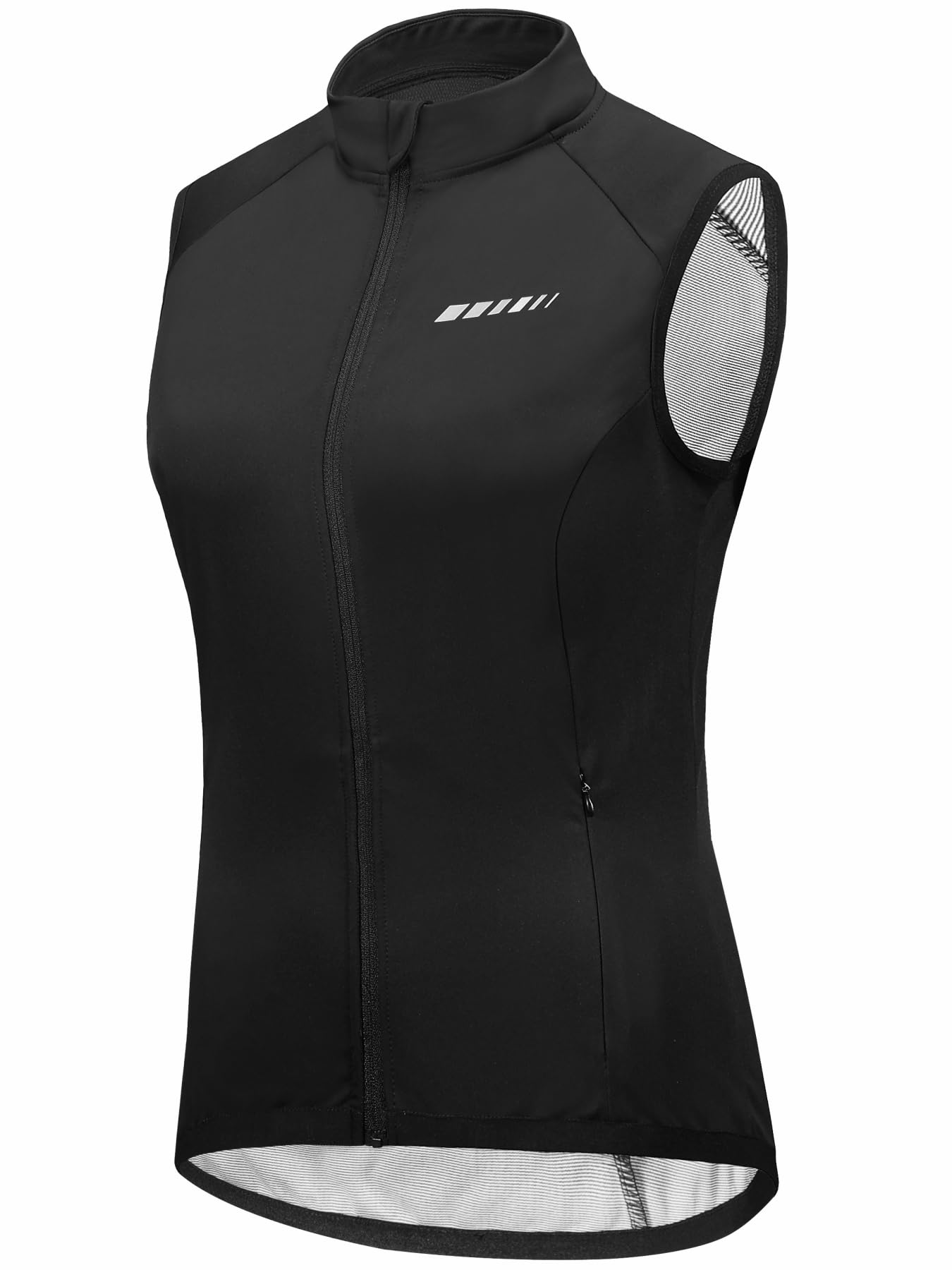 qualidyne Women's Windproof Cycling Vest Full-Zip Sleeveless with Pockets
