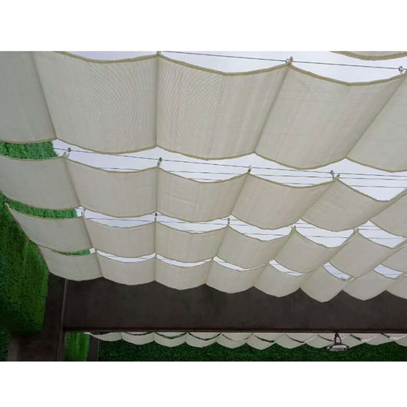Ausziehbares Sonnensegel, für Garten und Terrasse, UV-Schutz, Polyester, E 56, 1,8 m x Weiß