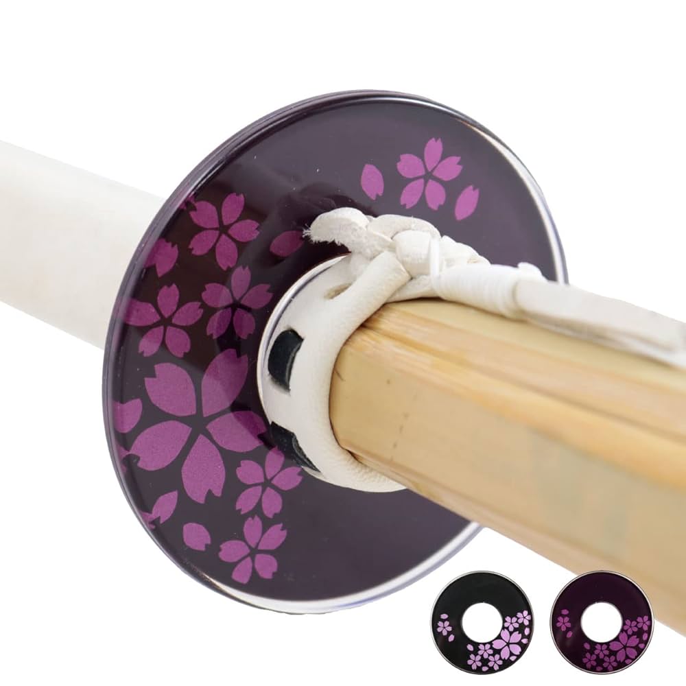 化粧道具　よりどり5点550円から購入可能 Amazon | 剣道防具コム 剣道用 鍔 ツバ 化粧鍔 桜 M 黒 | 剣道