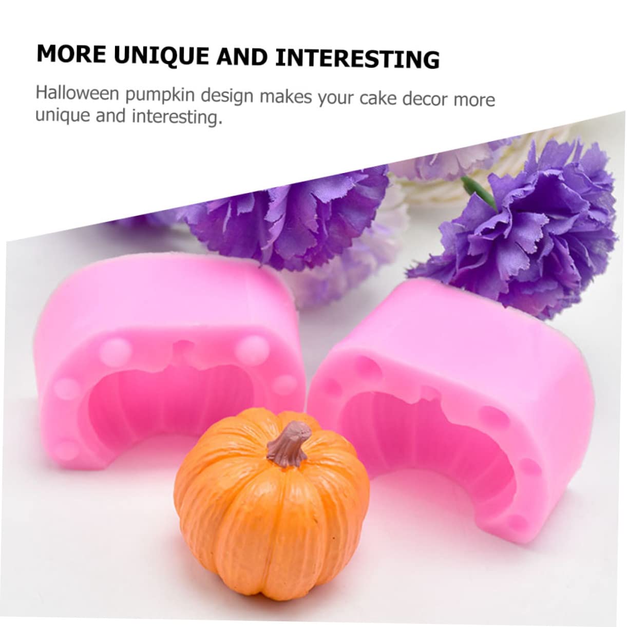 Ciieeo 30 Stk Kürbisform Halloween-Kürbis-Süßigkeitsform Kürbis backen Kürbisseife Halloween Kuchenform halloween dekoration Werkzeug zum Backen von Kürbissen Backzubehör Kieselgel Rosa