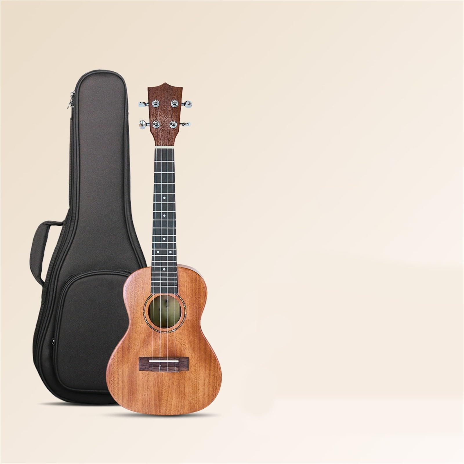 Ukulélé professionnel en acajou de 66 cm avec dessus solide et petit instrument de guitare