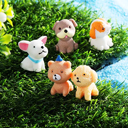 Cobee Hundefiguren Spielset - 12 Stück Realistische Mini-Welpenfiguren, handbemaltes Miniatur-Tierspielzeug-Set für Kuchendekoration, Geburtstagsgeschenk, Partygeschenk