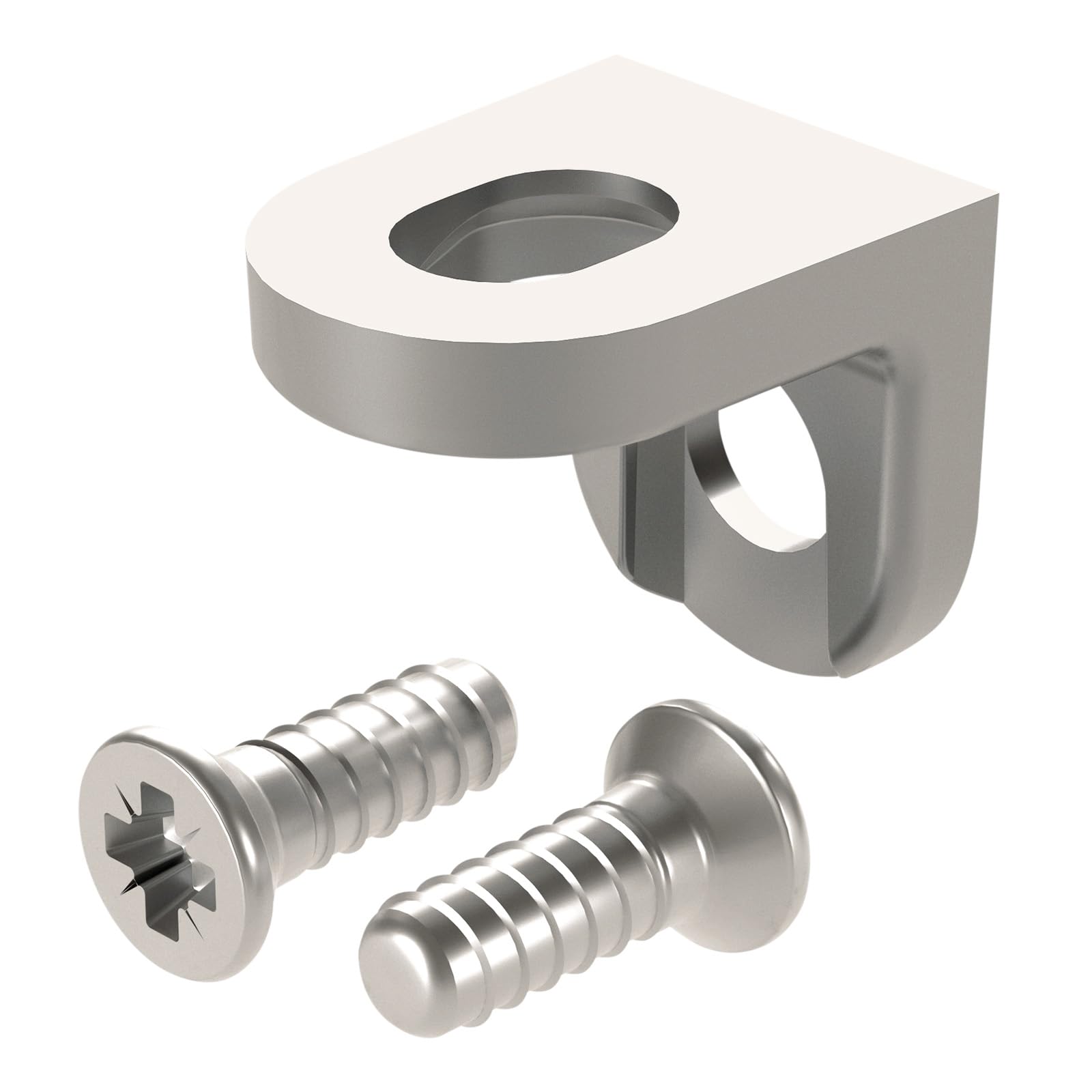 100 pezzi Italiana Ferramenta reggimensola per foro da 5 mm per collegamenti a prova di tensione di pannelli di mobili Reggimensola look acciaio inox per scaffali di SOTECH
