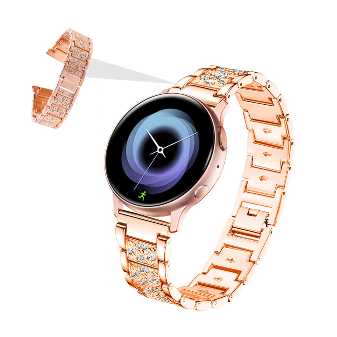 Gatuida 2 Pezzi Cinturino Braccialetto Di Strass Per Le Donne Cinturino Di Cristallo Bling Di Strass Stack Bracciali Per Le Donne Orologio Di Diamanti In Metallo