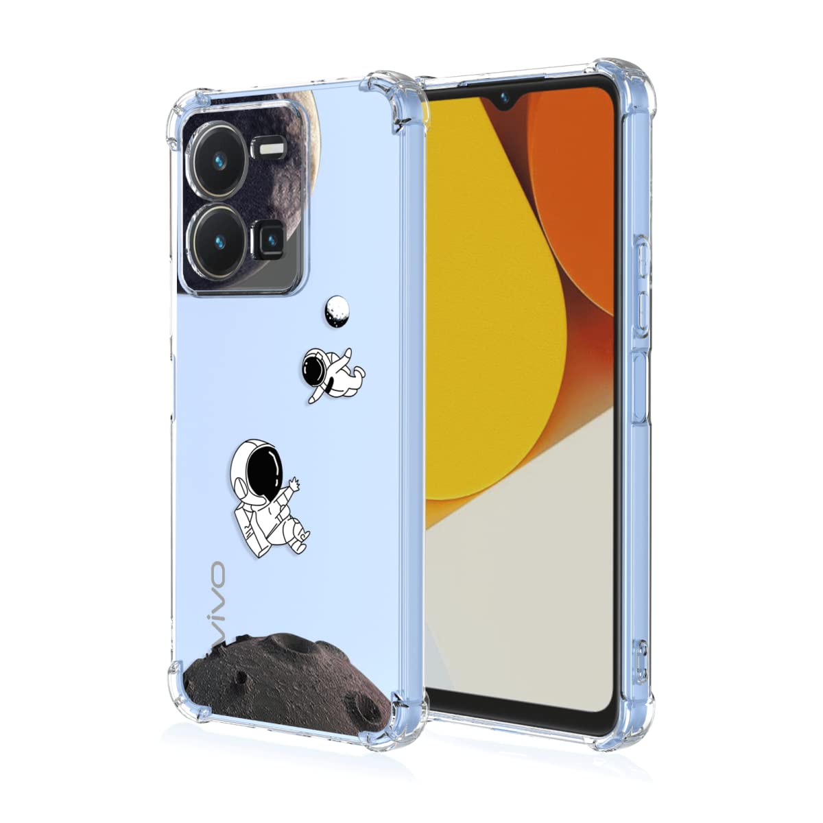 Topme Handyhülle Für Vivo Y52 5G / Y72 5G – Weiche TPU-Silikonhülle Transparent Mit Blumen-Muster