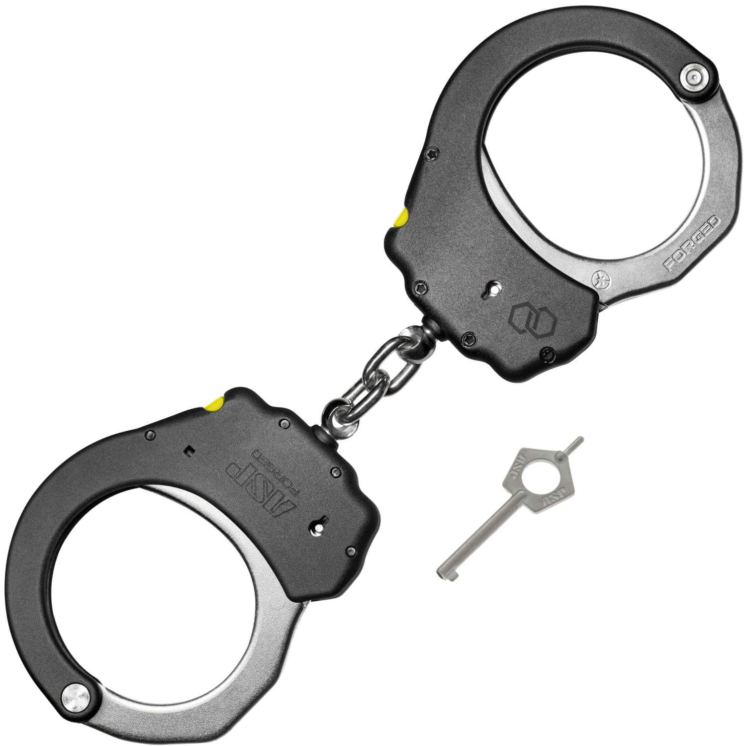 ASP Manette a catena Ultra Plus, alluminio forgiato, manette a doppia chiusura senza chiave, nessuna chiave per manette, attrezzatura per la polizia, attrezzature per le forze dell'ordine e attrezzature per la guardia giurata, manette e restrizioni