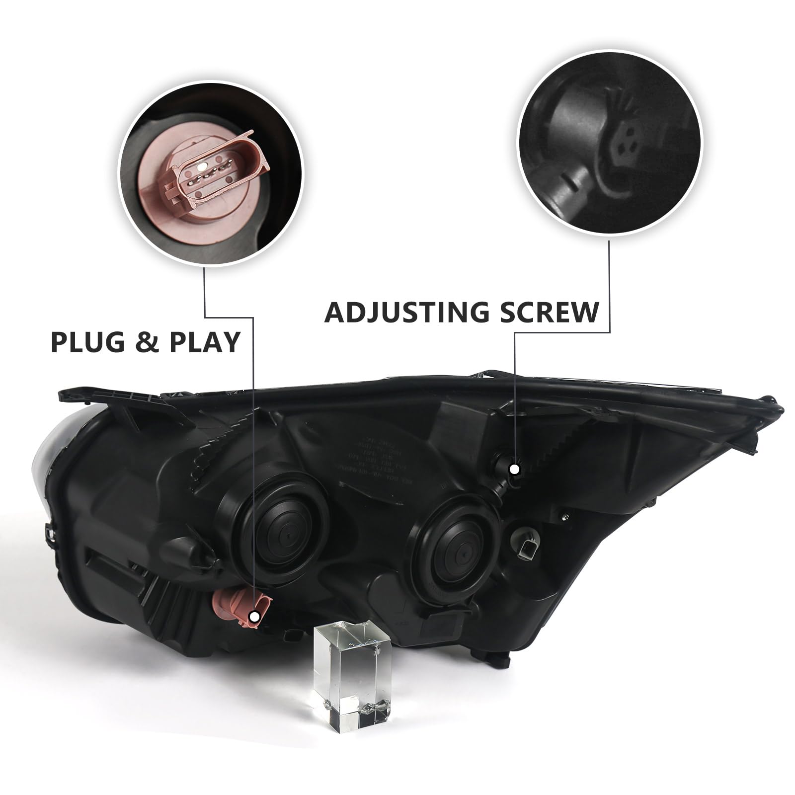 Par De Faros Delanteros Completos (izquierdo Y Derecho) Para Ford Transit 2014-2024 - Incluye Bombillas