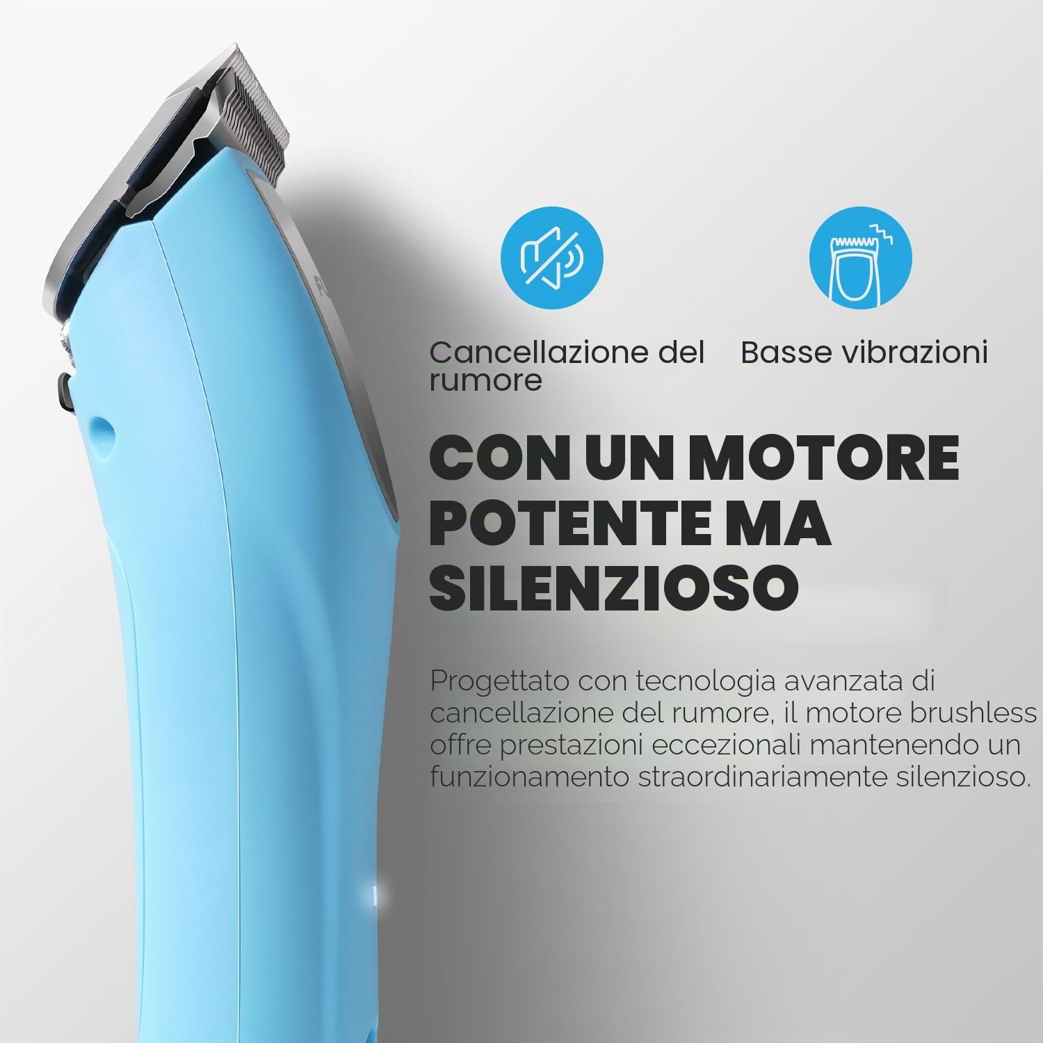 Tosatrice per Cani Professionale,Tosatrice a 2 Velocità Design Ergonomico per Cani e Gatti, Tosatrice per Peli di Animali Spessi, Lunghi e Ricci