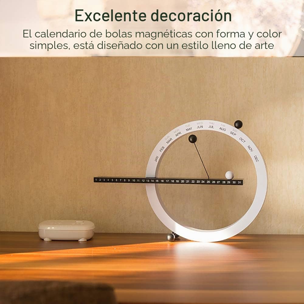 Calendario de escritorio mágico, decoración interior del hogar, práctico calendario mágico de escritorio interesante manual perpetuo