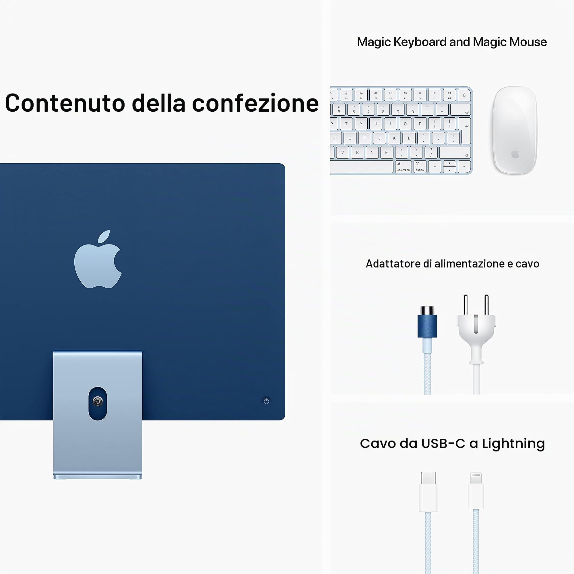 Apple iMac (24 pollici, chip Apple M1 con CPU a 8 core e GPU 7