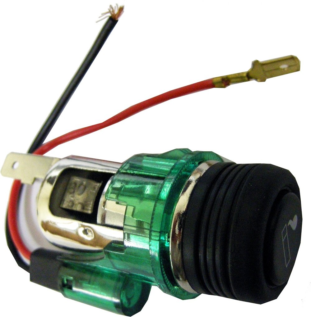 Tecniks LIG01 Universal Illuminated Car Cigarette Lighter, Built-In Heat Resistant Ceramic Protector, Easy To Install, All Parts Included