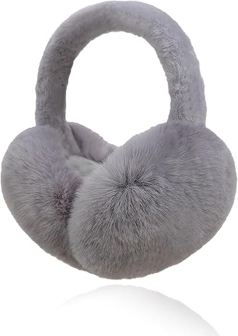 Ear Muffs for Winter Women Men, Faux Fur Earmuffs, Fluffy Ear Warmers, Foldable Ear Warmer Earmuffs