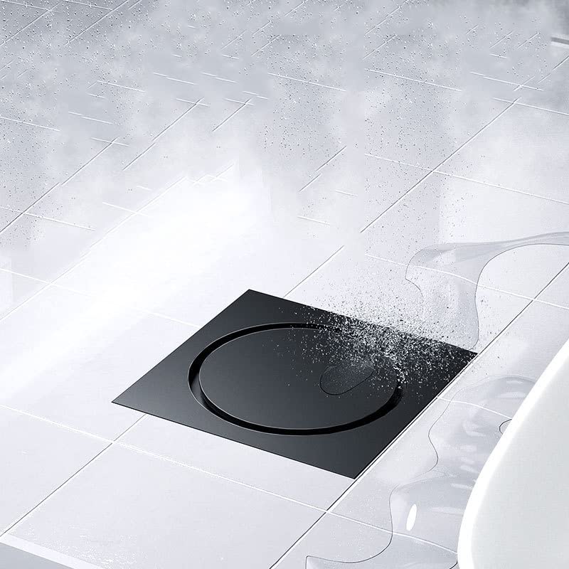 Desagüe de suelo de ducha cuadrado 10 x 10 cm para baño moderno 4