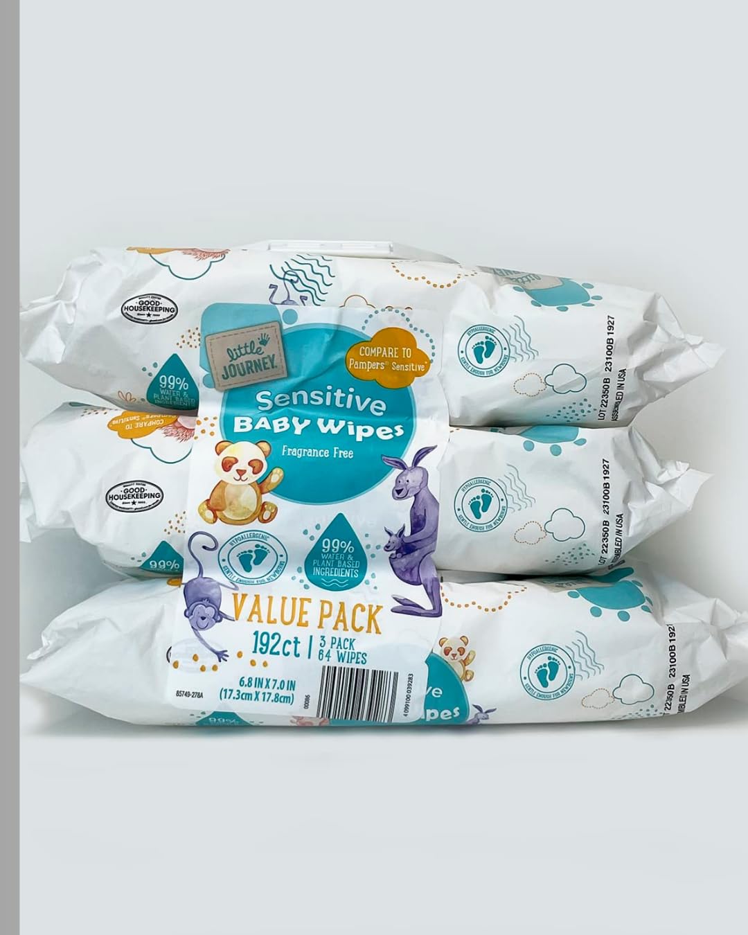 Aspiring Baby Wipes – Hypoallergenic & Alcohol-Free Sensitive Baby Wipes – Pack 2