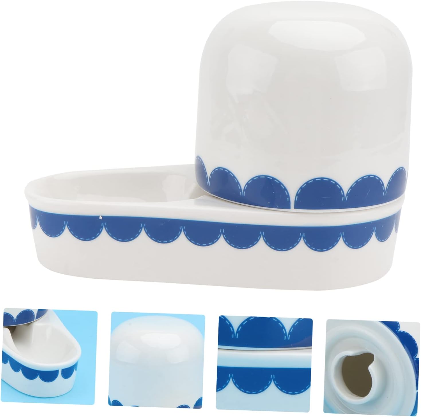 YARNOW Ceramic Rabbit Water Bowl Creative Drinking Bowl for Rabbits Leakproof PET Water Dispenser Suitable for Small Animals