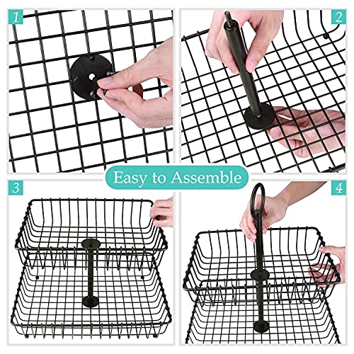Cesta para verduras de 2 pisos con espacio extragrande y metal de alta calidad 2