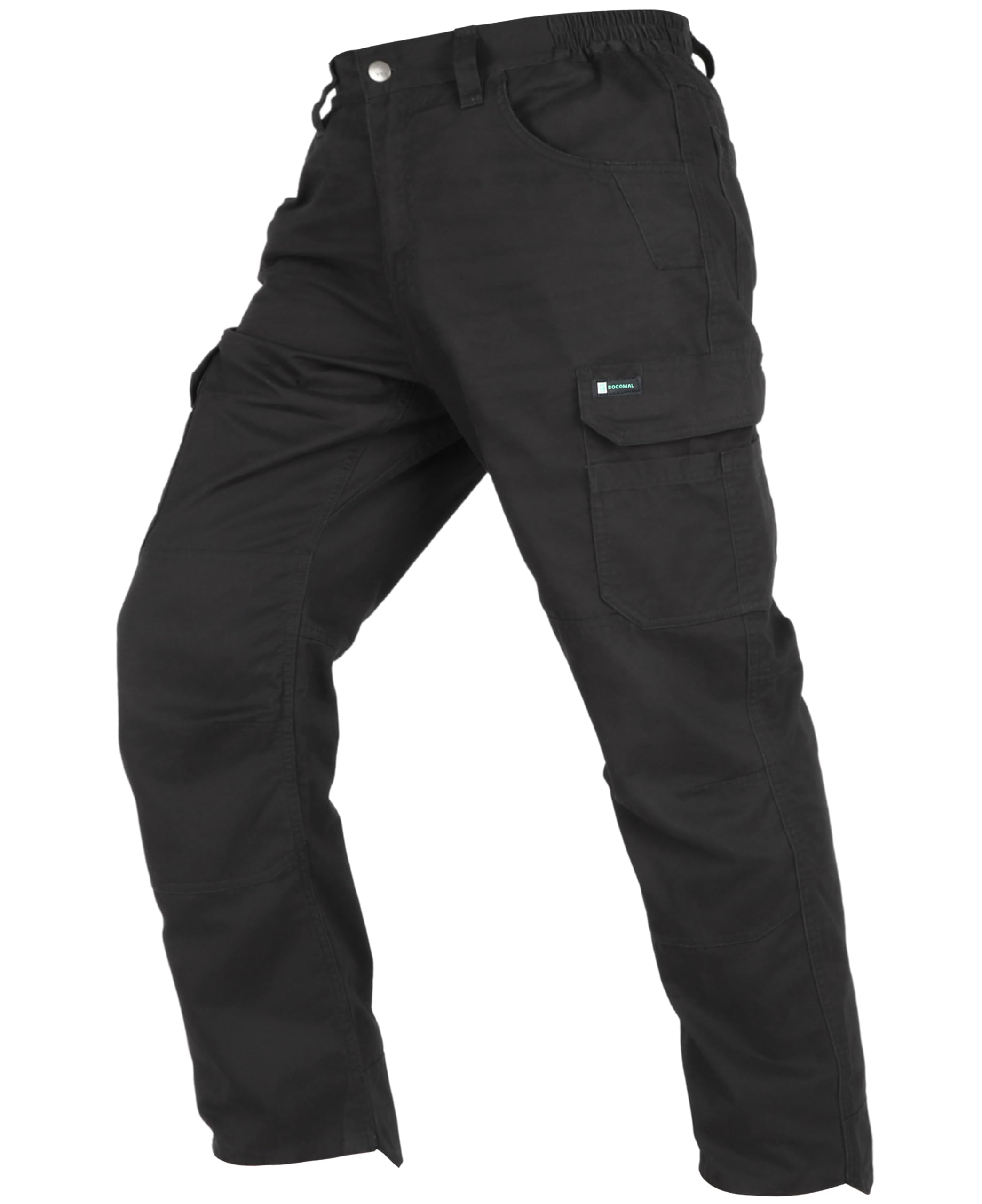 BOCOMAL Mens Work Cargo Pants 12 Multi-Pockets 100 C Relaxed Fit Dura Comfort Water Stain Resistant Outdoor Hiking