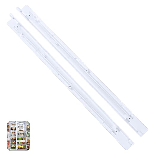 Upgrade 240530601(Left) & 240530701(Right) Refrigerator Drawer Slide Rail Replacement, Only Compatible with Ken-More and Frigidaire Refrigerator Pan Hangers, Replace Part for 240460401, 240460501