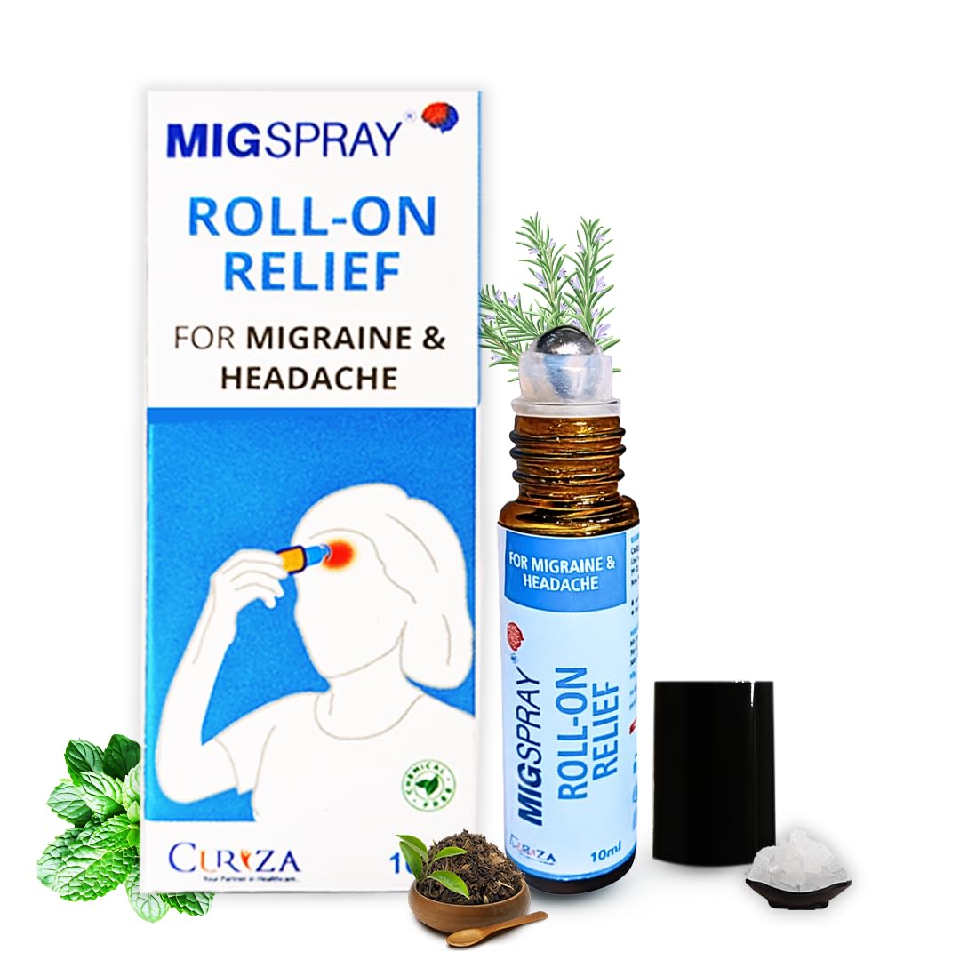 Migraine Roll On for Headache Pain Relief | Ayurvedic | Herbal, Natural & Effective | Instant Cooling Effect | 10ml-image-42