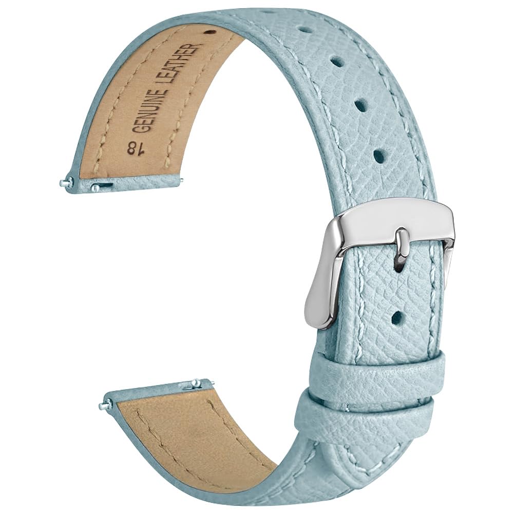 Aucuu Bracelet Montre Cuir Véritable 16mm 18mm 20mm - Boucle Acier Inoxydable Élégant Homme Femme
