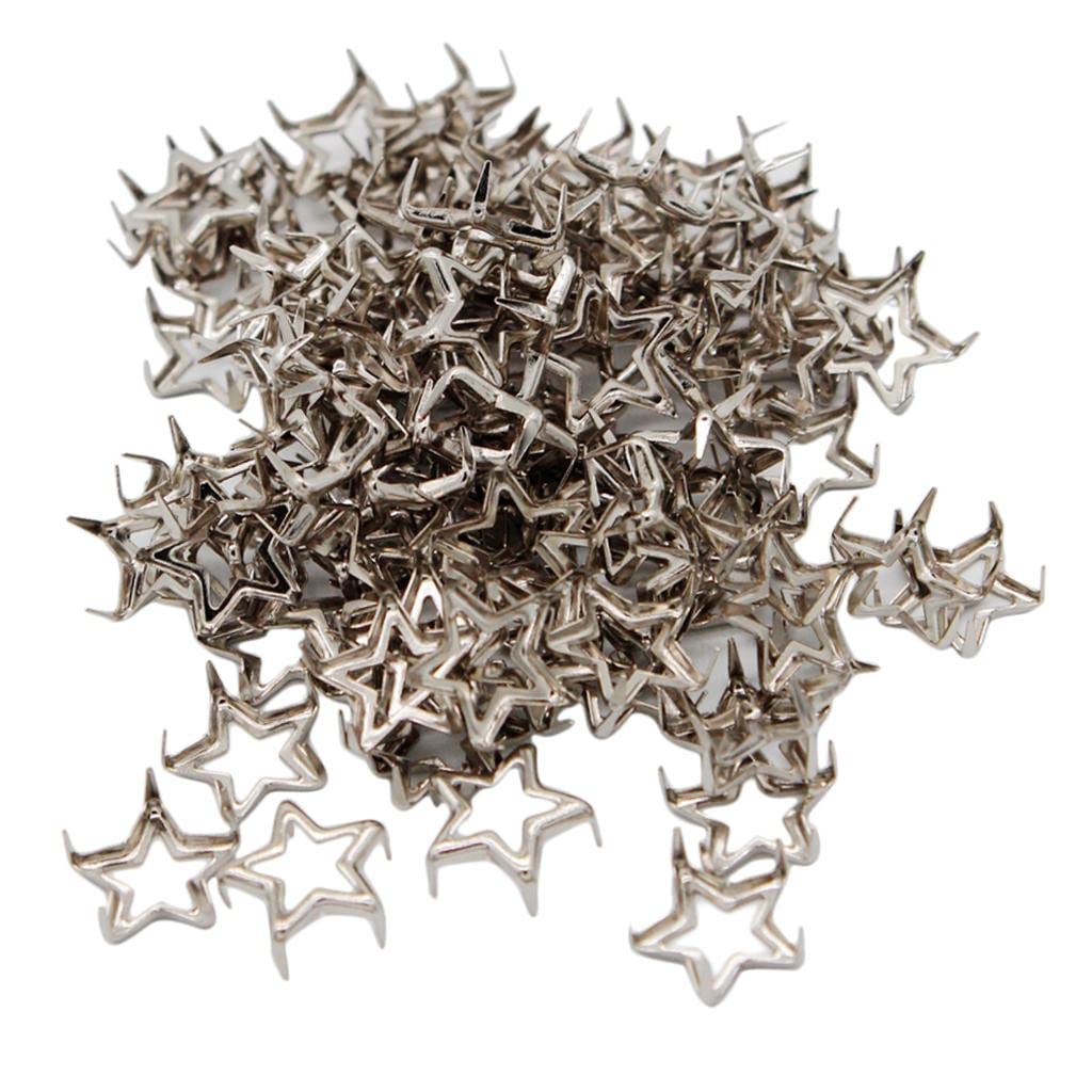 100Pcs Punk Star Stud Rivets Pentagram Claw Nailheads Leather Crafts Silver|Crafts|Leathercrafts|Leathercraft Accessories |Package Includes:100 Pieces Star Metal Rivet Studs-image-31