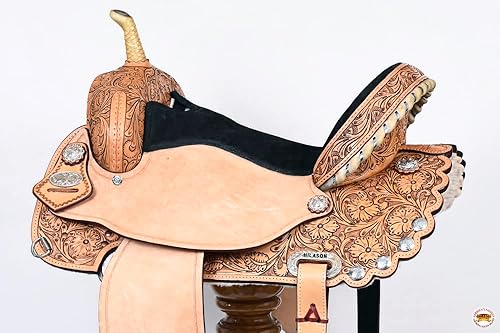 Miniatura 4 de HILASON Flex Tree Western Horse Saddle American Leather Trail Barrel