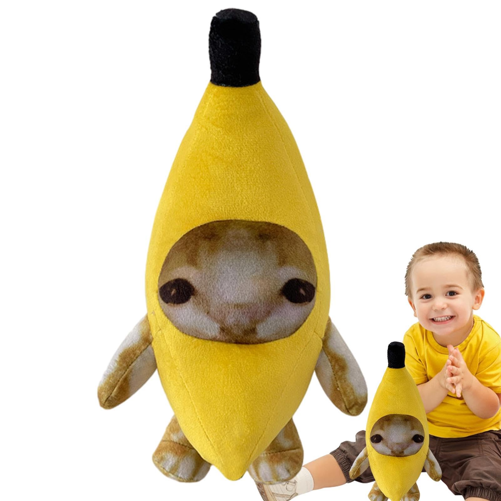 Amazon.co.jp: 猫のぬいぐるみ, 猫のぬいぐるみバナナ キャット ニャー