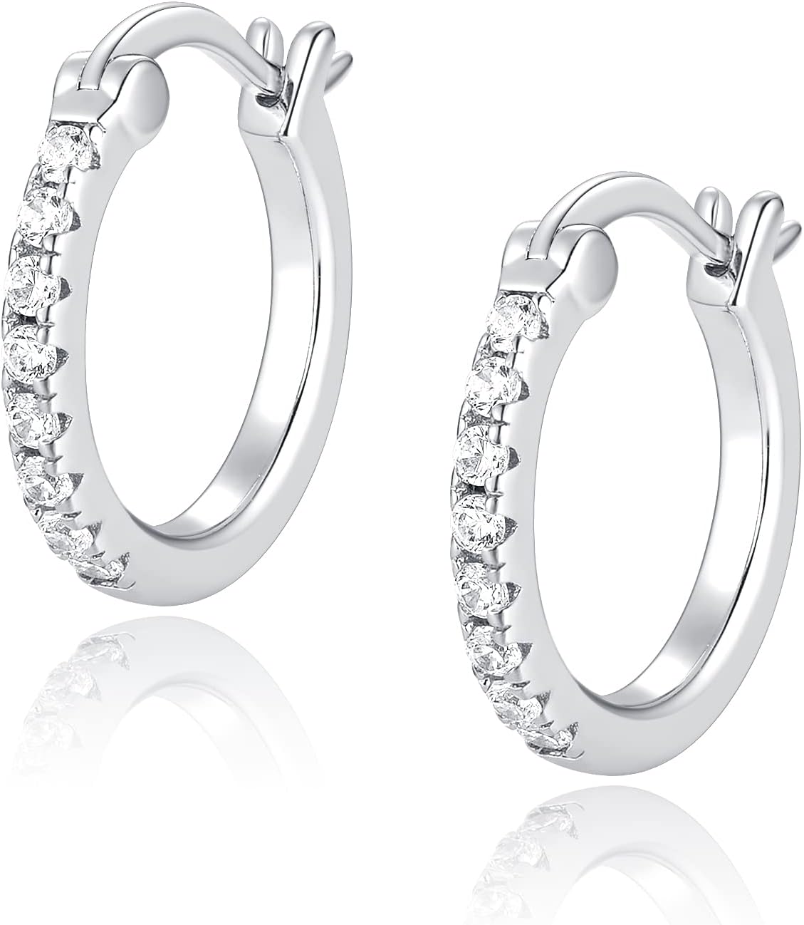 Jewlpire 14K Gold Plated Hoop Earrings for Women with 925 Sterling Silver Post, Lightweight Small Hoop Earrings 15mm/20mm Huggie Hoop Earrings