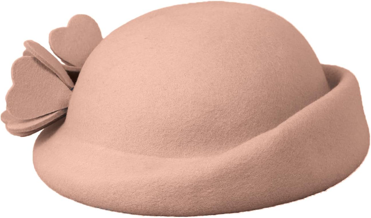 Women Wool Felt Ribbon French Fashion Vintage Millinery Beret Hats Top Cap Ladies Party Wedding Fedoras Chapeau - Image 5