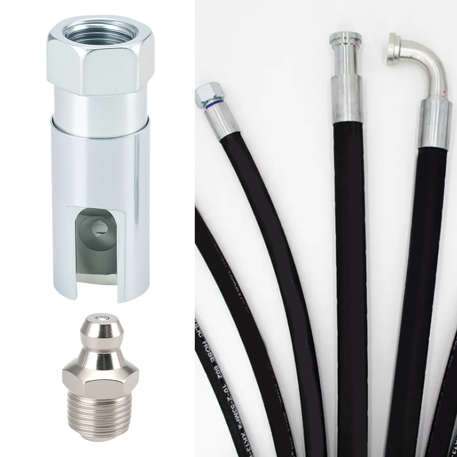 Be In Your Mind 2pcs 90 Degree Grease Gun Coupler Grease Fitting Nozzle with 1/8 Inch NPT Thread Suitable for Most Standard 1/8 Inch Npt Oil Pipes - Image 2
