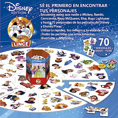 Educa - Lince Edition 70 Charaktere Disney Pixar | Das Brettspiel zur Schärfung der Ansicht, Erinnerung und Reflexionen beim Spaß mit Familie und Freunden | Brettspiele ab 4 Jahren (19690) – Bild 4