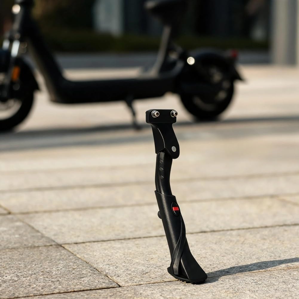 Cavalletto regolabile per bici elettrica Q20, cavalletto laterale in alluminio resistente con piede antiscivolo, gamma 230-300 mm