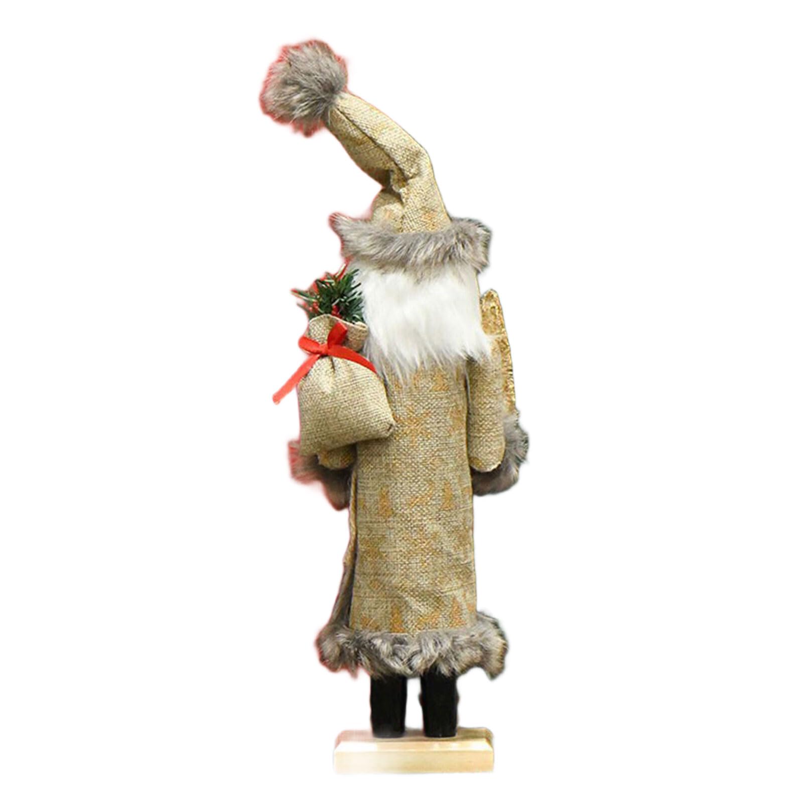 Msioytog Christmas Nutcrackers Ornaments Wood Nutcrackers Christmas Decorations Figures Puppet Home Decor for Xmases Desktop Figures