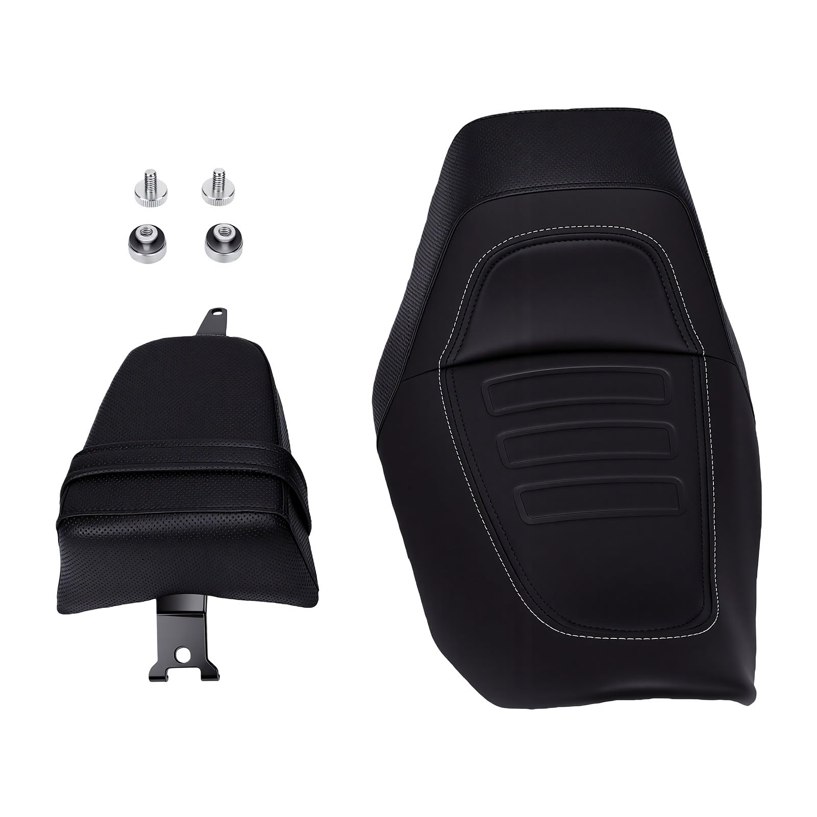 Asiento Trasero para Motocicleta, Asiento Pasajero de una Pieza Fibra de
