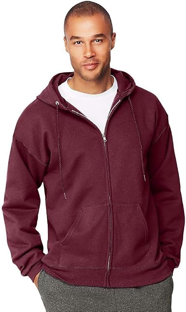hanes gray zip up