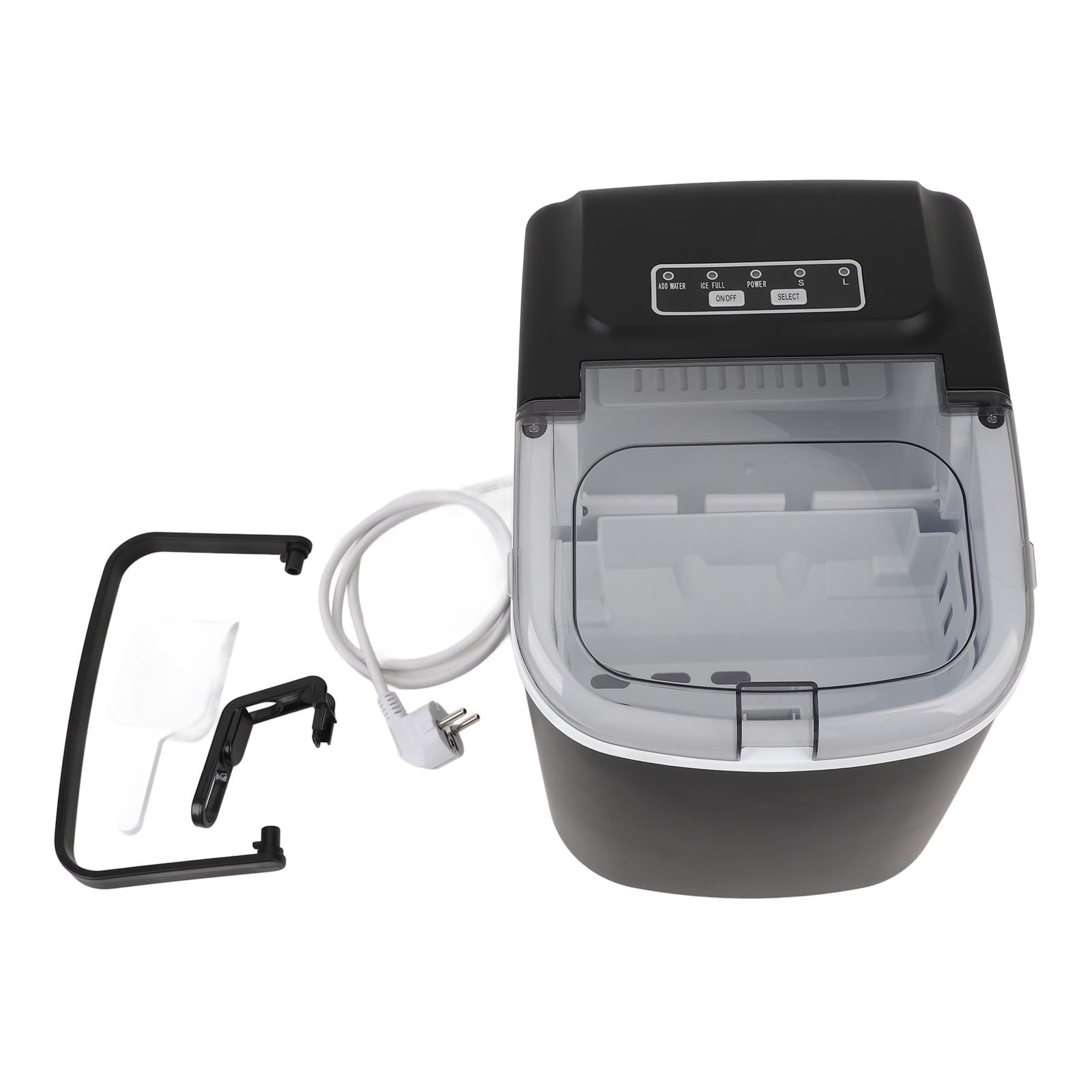 RiToEasysports Máquina de Fabricantes de Hielo, Fabricante de Hielo Portátil 9 en 6 Minutos 26 Libras con Primicia y Canasta para la Fiesta de la Oficina de la Cocina en casa.