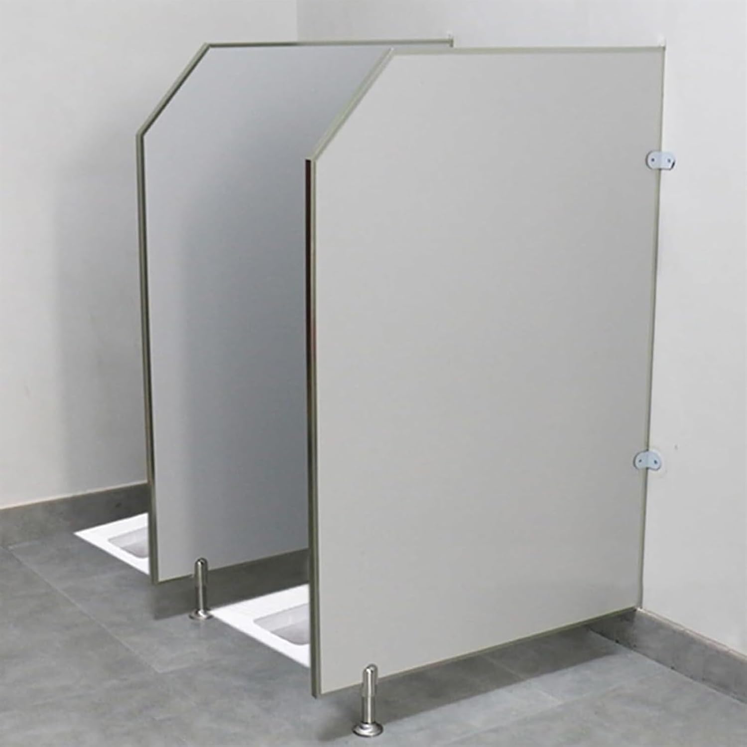 Urinal Privacy Screen Floor-Mounted Urinal Baffle Public Toilet partition with Stainless Steel Fittings Men's Urinal Partition Wall Restroom partitions Suitable for Hotels, Bars, Schools(1PCS)