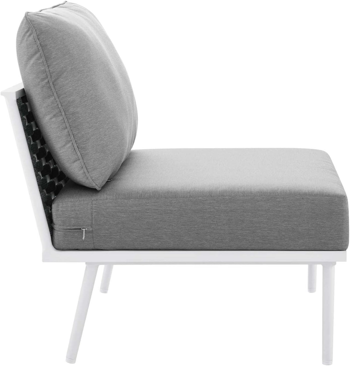 Modway EEI-5754-WHI-GRY Stance 3 Piece Outdoor Aluminum White Gray Patio Set