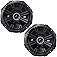 2 Kicker 43DSC6704 D-Series 6.75" 240W 2-Way 4-Ohm Car Audio Coaxial Speakers