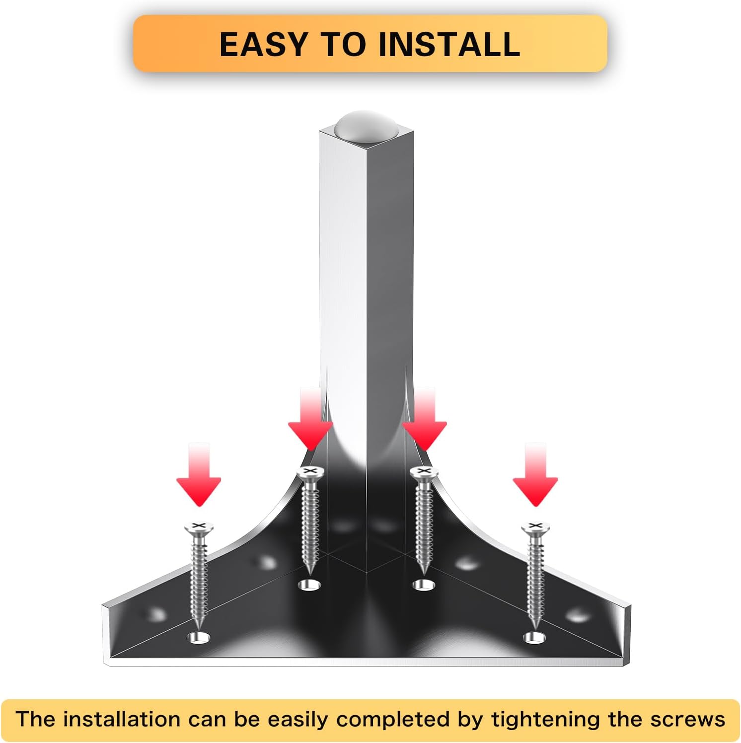 Lab Rated 1600lb Capacity - 4.75 Inch Modern Satin Nickel Furniture Legs, 4 Pack Solid Stainless Steel Square Table & Cabinet Feet for DIY Vanity, Desk, Bench, Shelves