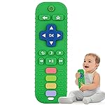Fu Store Silicone Teething Toys for 0-12 Months 3-24 Months Infant Toddlers Remote Control Shape Teethers for Babies Chew Toys Relief Soothe Babies Gums Set Dishwasher and Refrigerator Safe Green