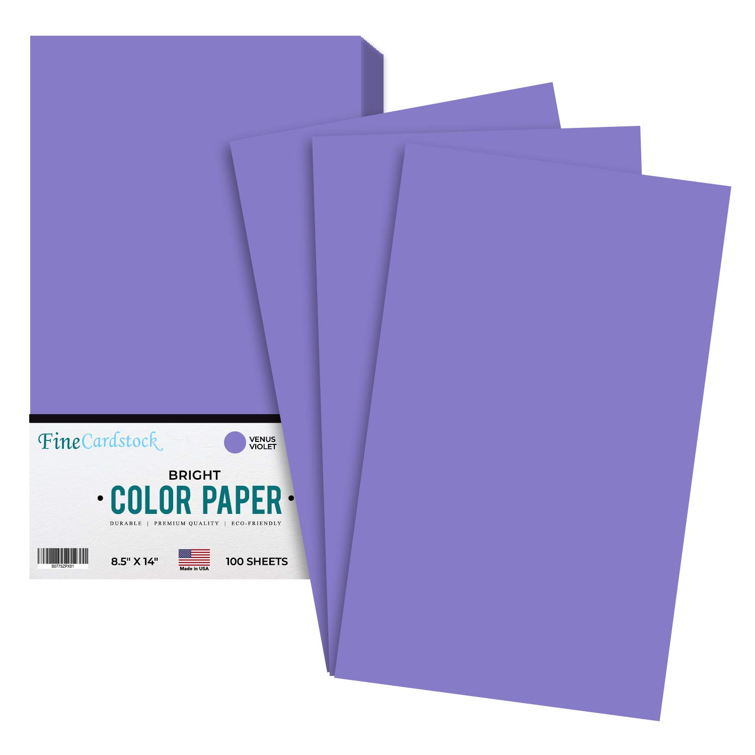 8.5 x 14" Venus Violet Color Paper Smooth, for School Office & Home Supplies, Holiday crafting, Arts and Crafts | Acid & Lignin Free | Legal/Menu Size