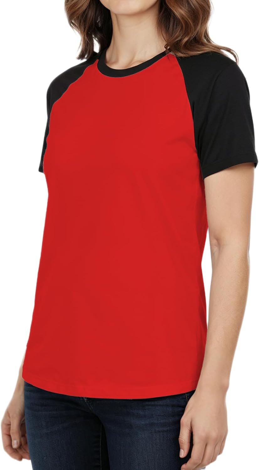 Decrum Raglan Shirt Women - Fashion Trendy Short Sleeve Casual Womens Baseball Tee Shirts - Image 2