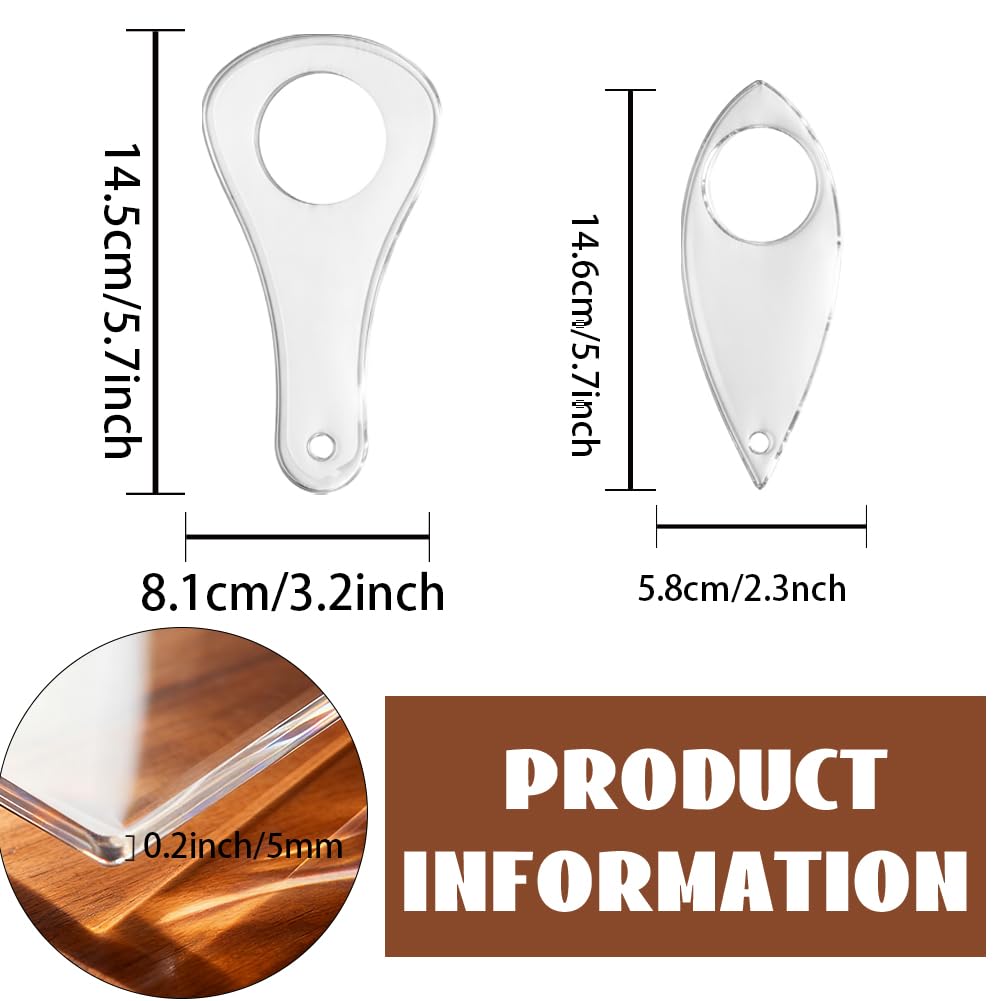 2 plantillas de fresado acrílico abrebotellas para manualidades de madera de 5 mm de grosor