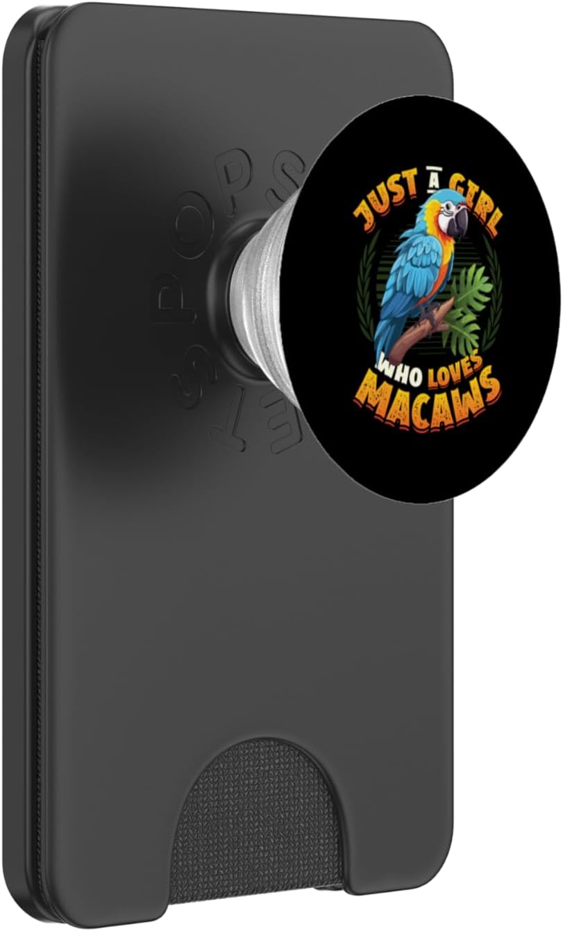 Just A Girl Who Loves Macaws Girls Macaw PopSockets PopWallet for MagSafe