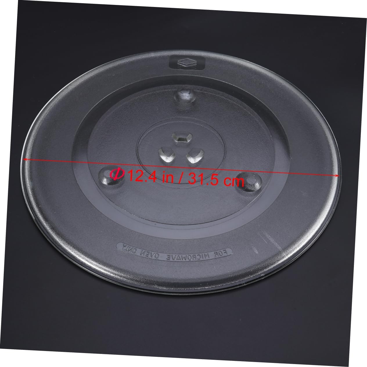 PRETYZOOM Microwave Glass Plate Turntable Tray Replacement for Rv Microwaves Y-type Glass Plate for Countertop Ovens
