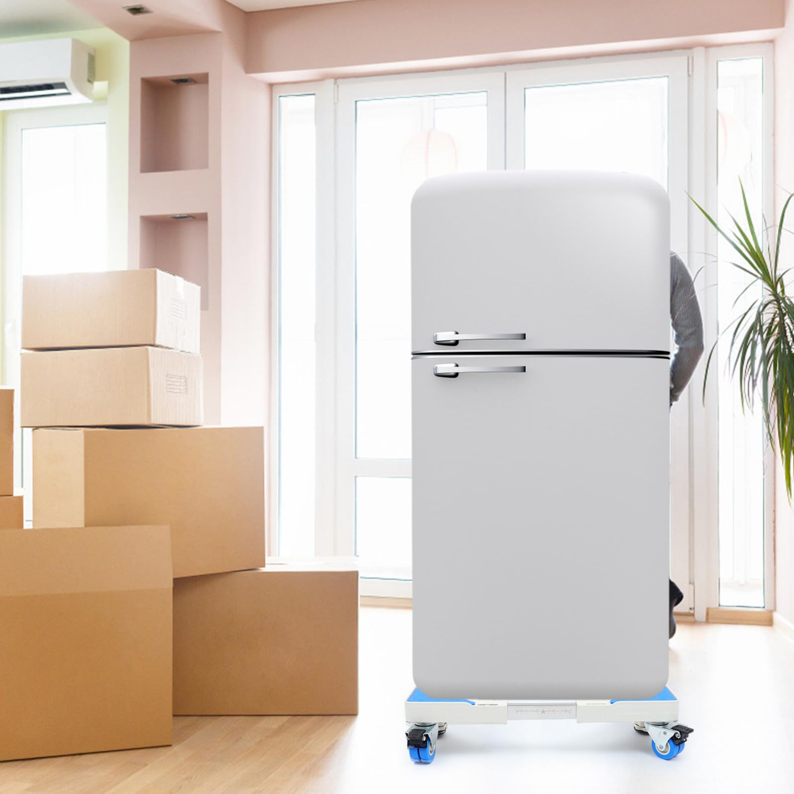 Base Ajustable para Lavadora y Frigorífico Ruedas Móviles